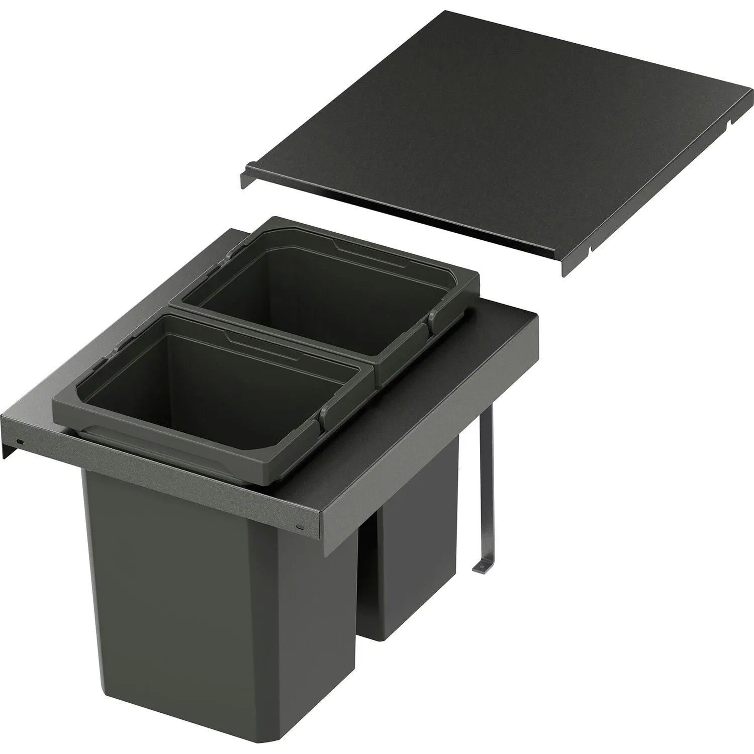 Vauth-Sagel Abfalltrennsystem Envi Flex Korpusbreite 400 mm 2x10, Lava