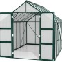 Vitavia Gewächshaus Olymp 9900 HKP, smaragdgrün, mit geöffneten Türen und Fenster.
