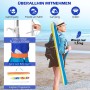 COSTWAY Sonnenschirm Strand, 178 cm, bunt, mit Tragetasche, ideal für den Strand.