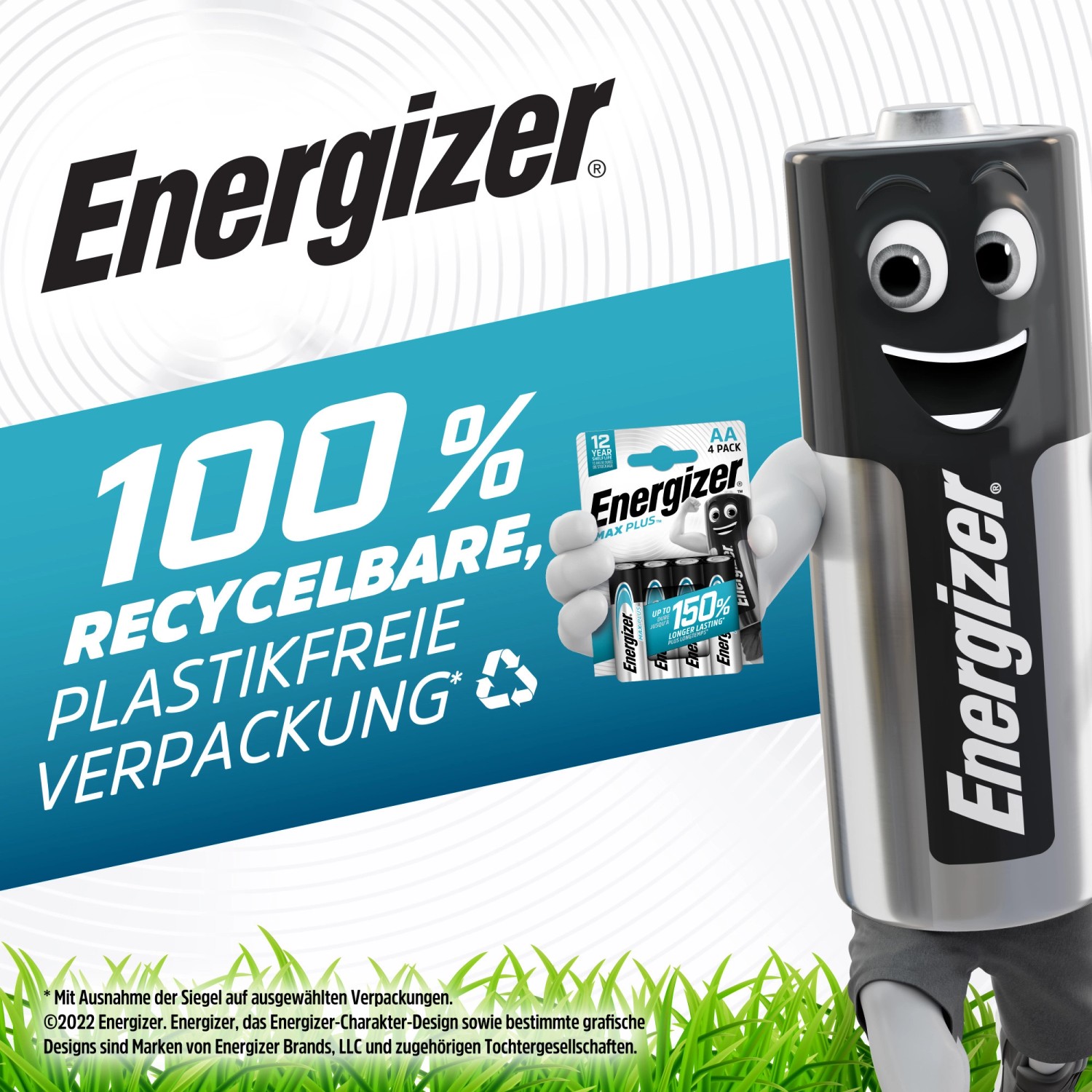 Energizer Max Plus AA Mignon Batterien, 4er-Pack, Alkali-Batterien für Geräte mit hohem Energiebedarf.