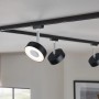 Paulmann URail Schienensystem mit drei schwarzen Circle Spots. Modernes Design für flexible Beleuchtung.