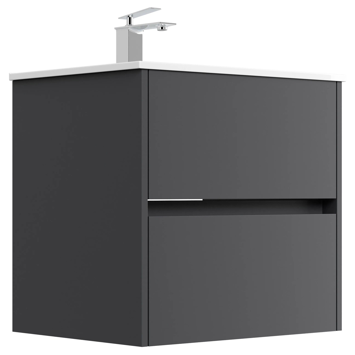 Posseik Badmöbel Limes und Waschtisch 2 Greifraum Auszüge 60 cm