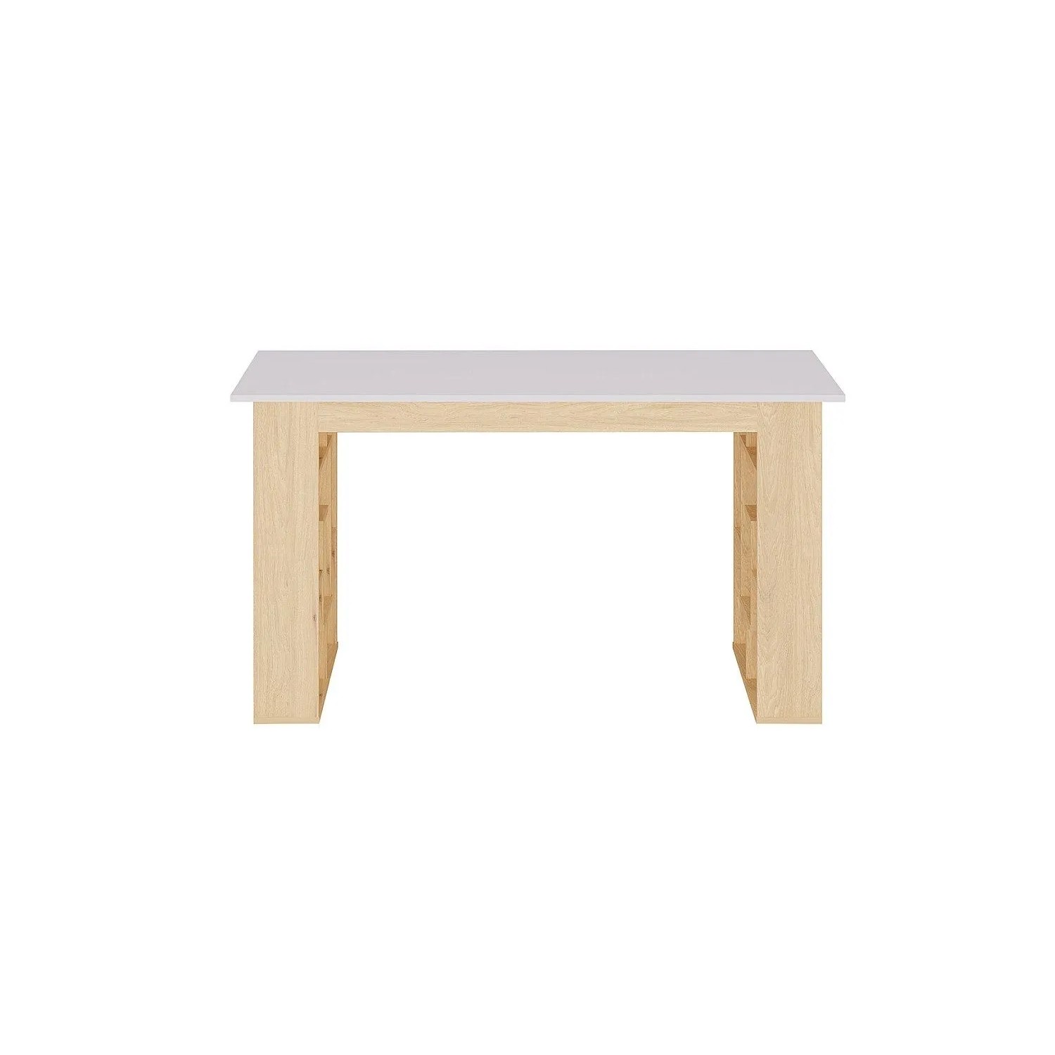 Vente-unique Schreibtisch Joviso Naturfarben Hell  Weiß 140 cm