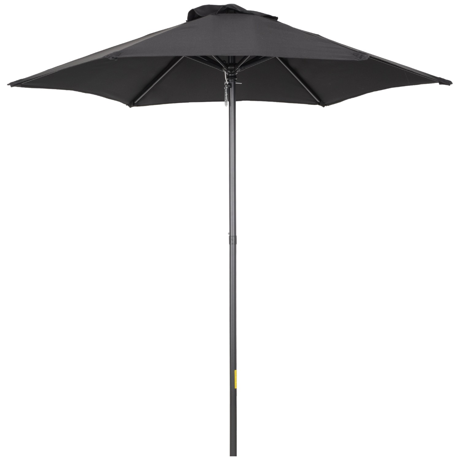 Outsunny Sonnenschirm  Polyester Aluminium Schwarz 1,96L x 1,96B x 2,04H m