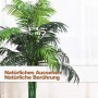 Costway Kunstpflanze, 110cm hoch, grüne Zimmerpalme im Topf für Innenräume.