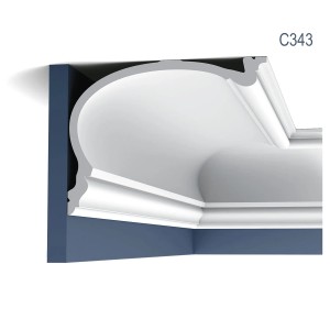 ORAC DECOR C343 LUXXUS Zierleiste, 5er Set, weiße Stuckleiste für Wand und Decke.
