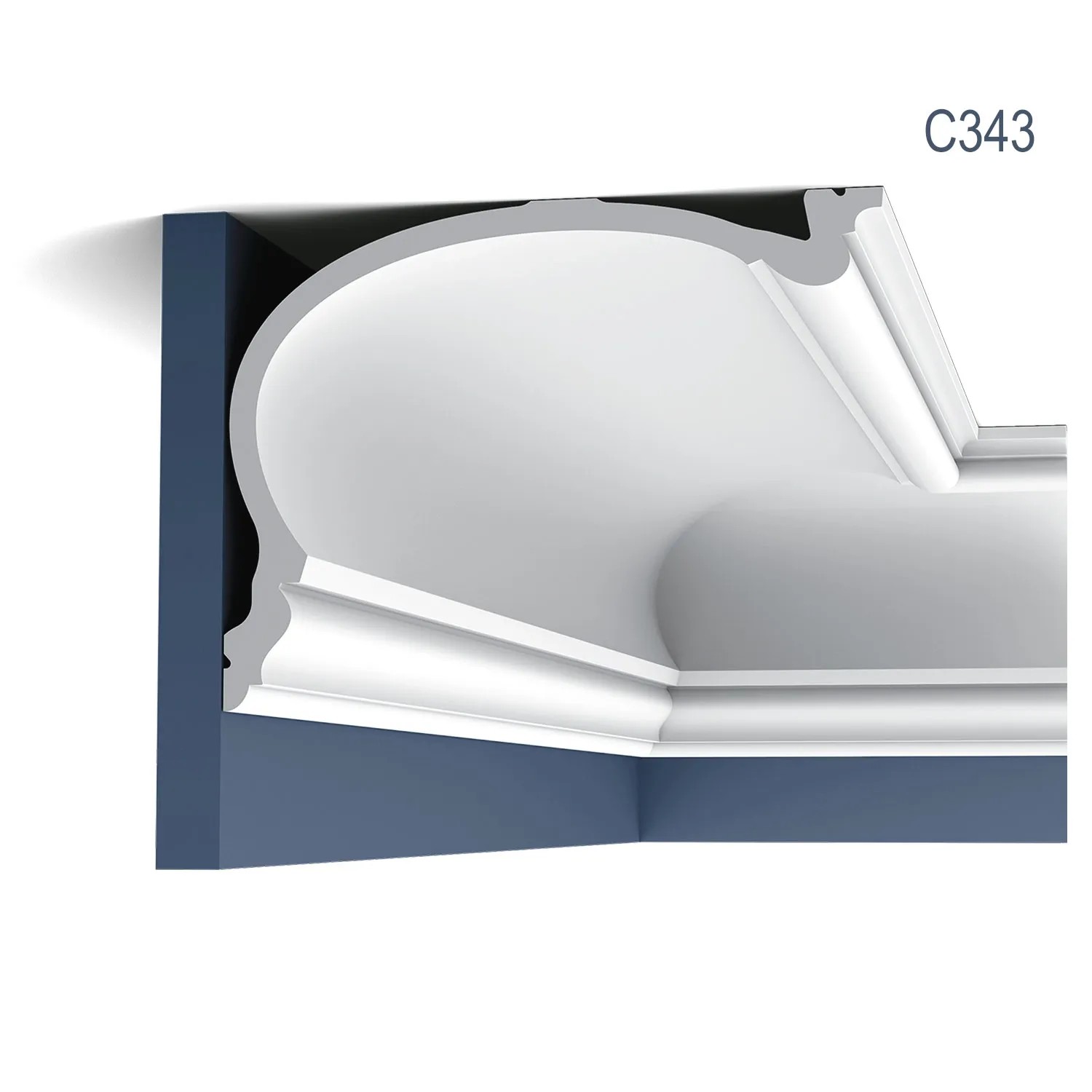 ORAC DECOR C343 LUXXUS Zierleiste, 5er Set, weiße Stuckleiste für Wand und Decke.