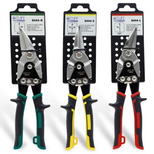 CCLIFE 3-in-1 Cr-Mo Metallschere 300mm mit Skala für Stahl Aluminium Kupfer 2mm
