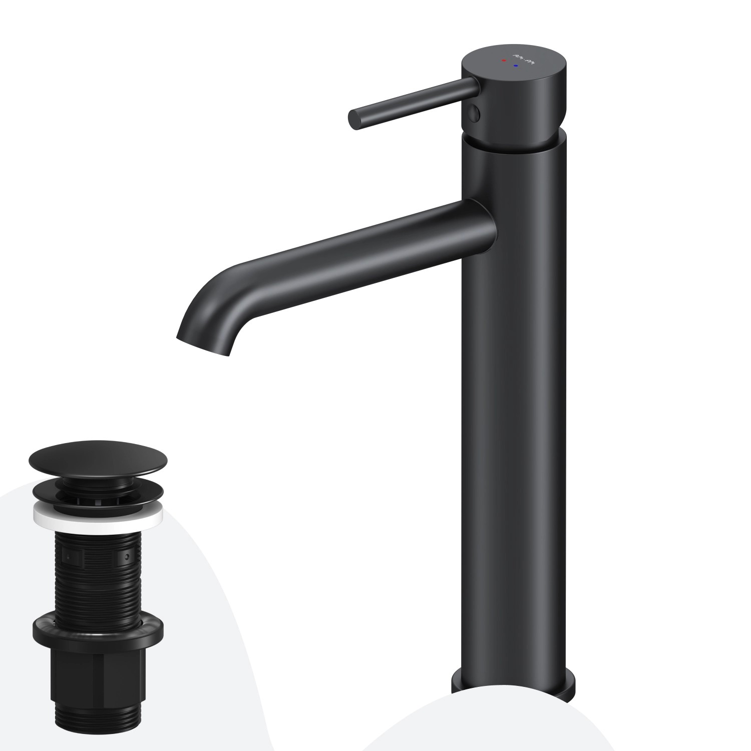 AM.PM Einhebel Waschtischarmatur Spike Wasserhahn Bad mit Klick Ablaufgarni günstig online kaufen