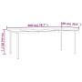 vidaXL Gartentisch, 200x100x74cm, Stahl/Glas, Teil der 9-tlg. Garten-Essgruppe