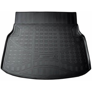 Schwarze Gummi Kofferraumwanne für Mercedes C-Klasse W204 (2007-2014), Autozubehör.