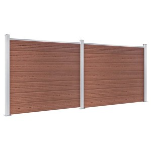 vidaXL Zaunelement Set WPC 353x146 cm Braun 3070451