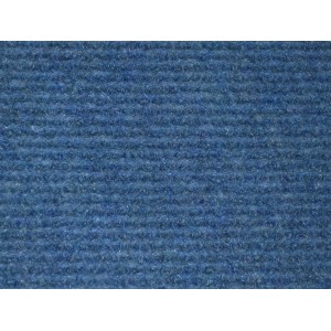 Blauer Teppichbodenbelag Rips als Meterware (400 cm breit).