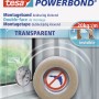 Tesa Powerbond Transparent Montageband, 1,5m x 19mm, für unsichtbare Verklebungen.