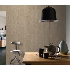 Vliestapete Imitations 2 Holz Dunkelbraun von Erismann mit Holzpaneel-Optik für Wohnräume.