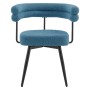 ML-Design Esszimmerstühle Drehbar 6Er Set Blau Teddy-Stoff_5