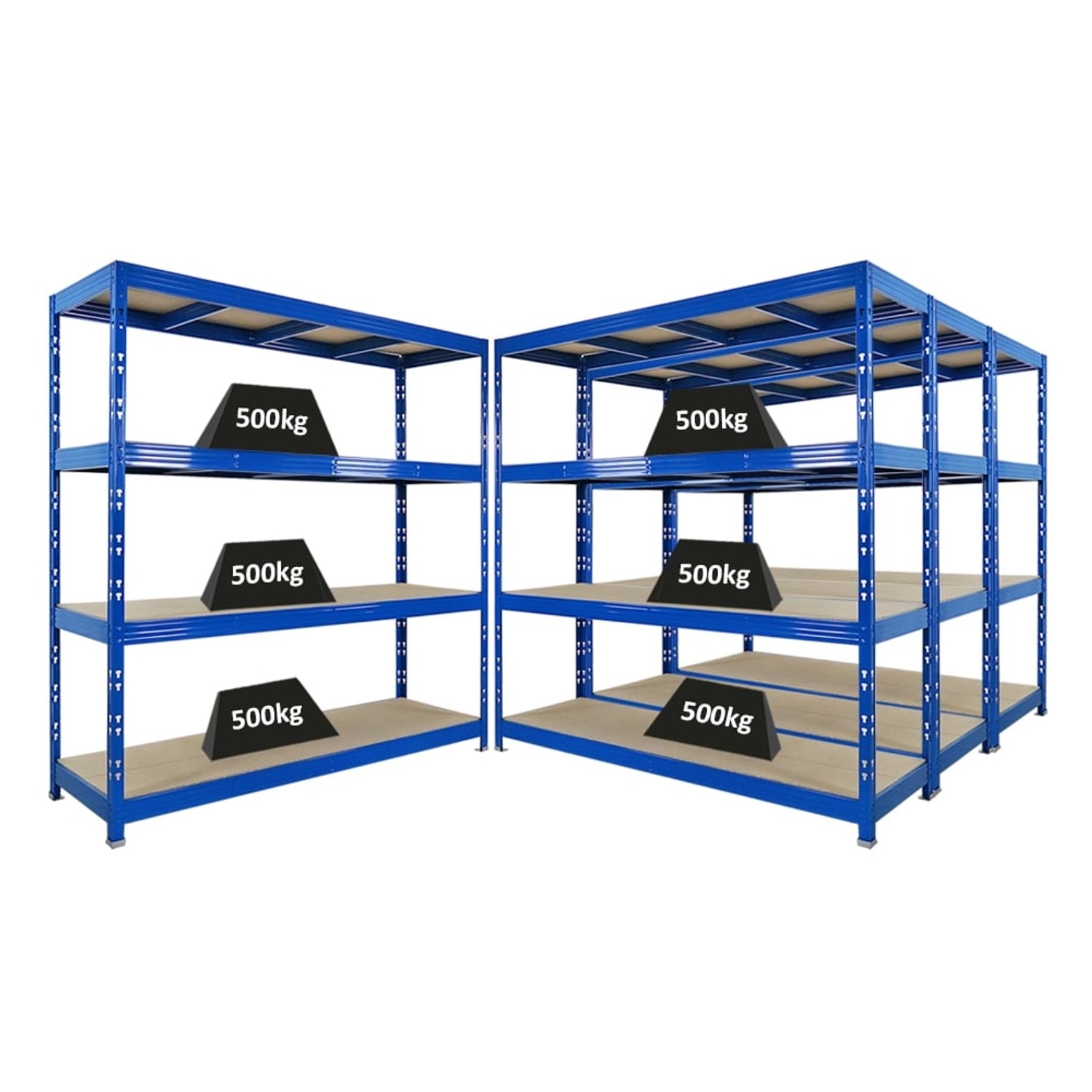 PROREGAL Mega Deal 4x Profi Schwerlastregal Rhino HxBxT 200x200x60cm 4 Span günstig online kaufen