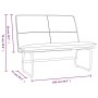 vidaXL Sitzbank Creme 100x75x76 cm Kunstleder 351337_8