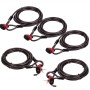 BigDean 5x Kabelschloss Schlaufenkabel 5m Diebstahlsicherung Für Fahrrad Motorrad Zubehör Grill Und Gartenmöbel Ummanteltes Stahlseil 10mm Mit