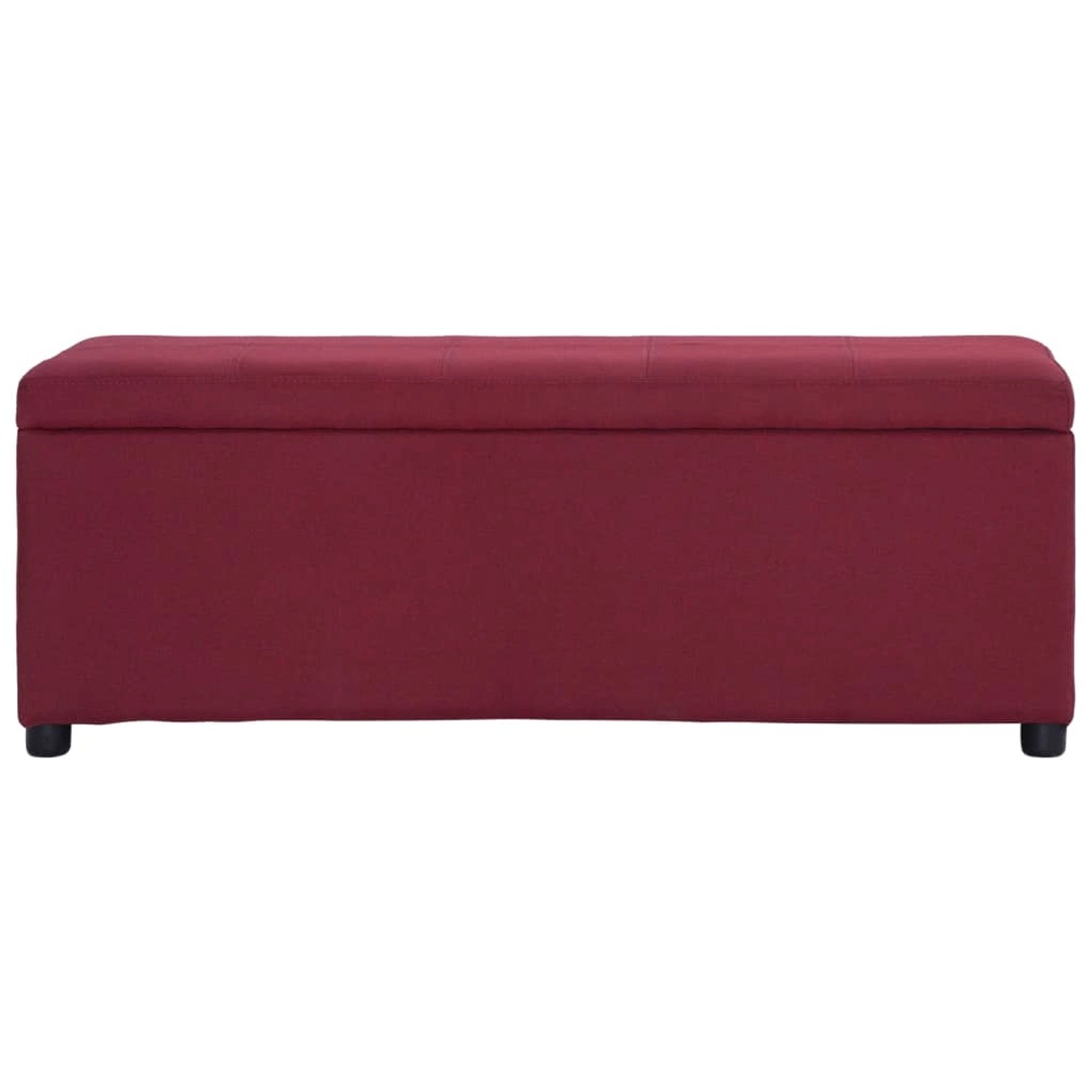 vidaXL Bank mit Staufach 116 cm Weinrot Polyester