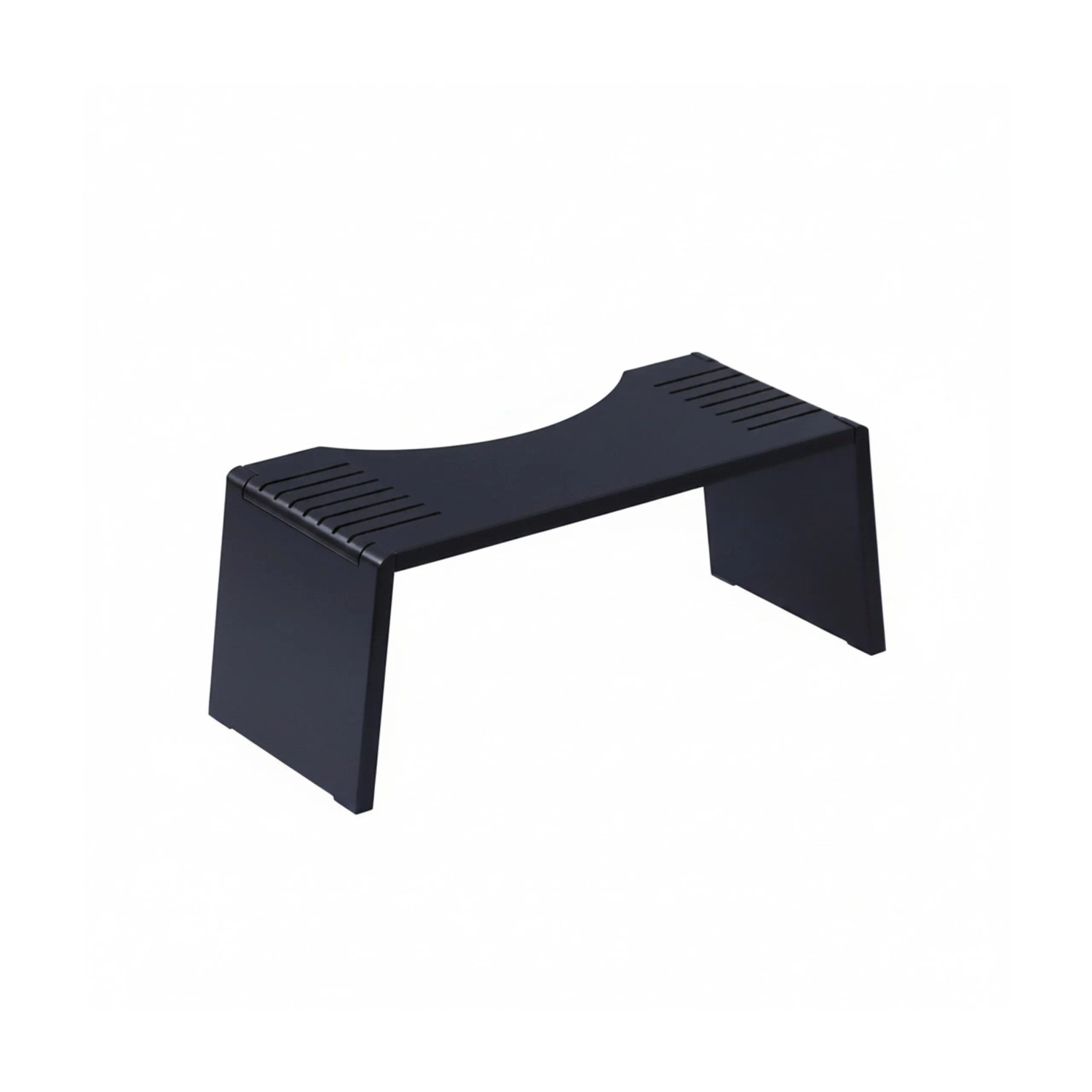 Relaxdays Toilettenhocker Bambus Schwarz Klappbar 19 cm x 43,5 cm x 20 cm 1,7 kg