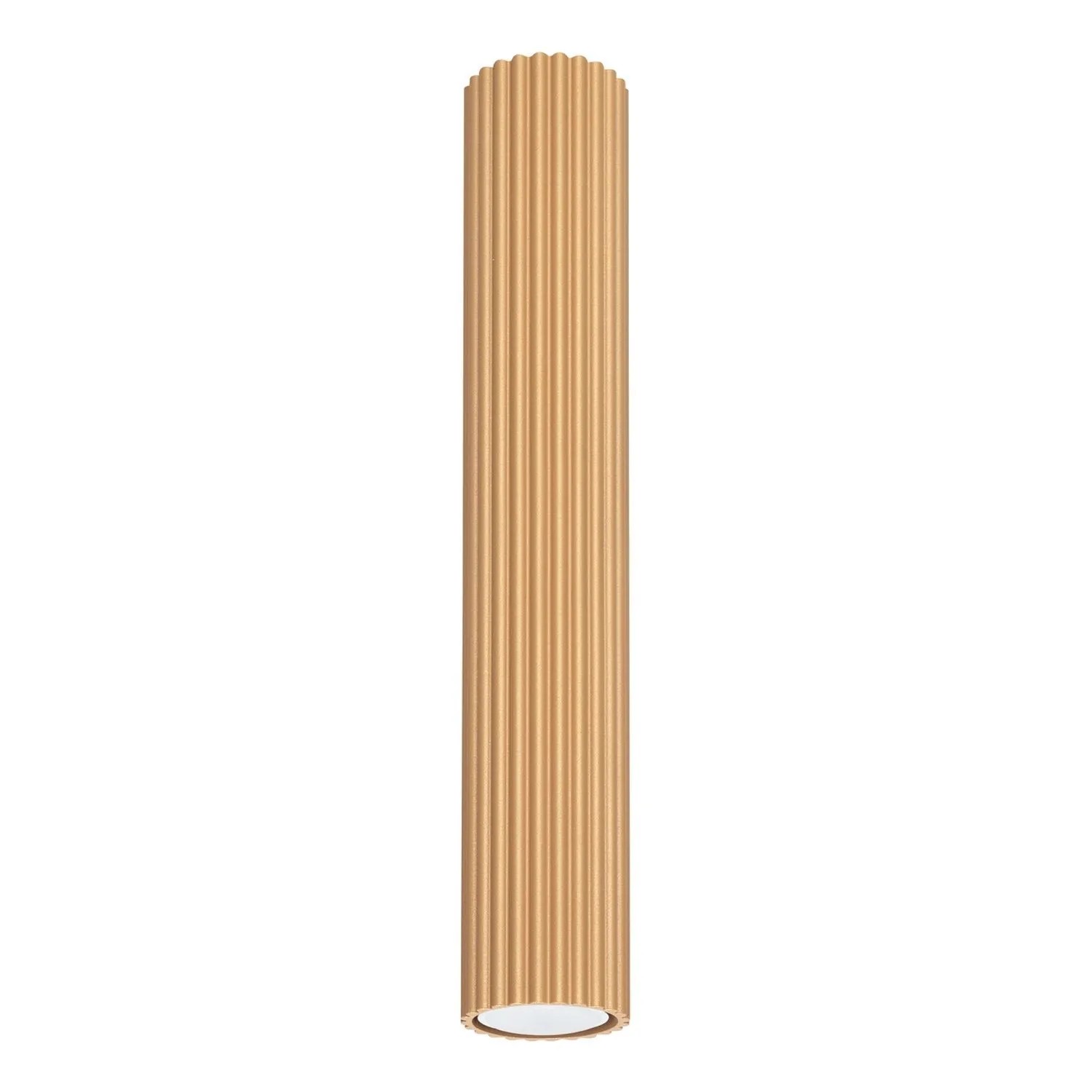 Licht-Erlebnisse Spot Leuchte Decke Aluminium GU10 Ø 6,5 CM Rund Aufputz In Gold Modern