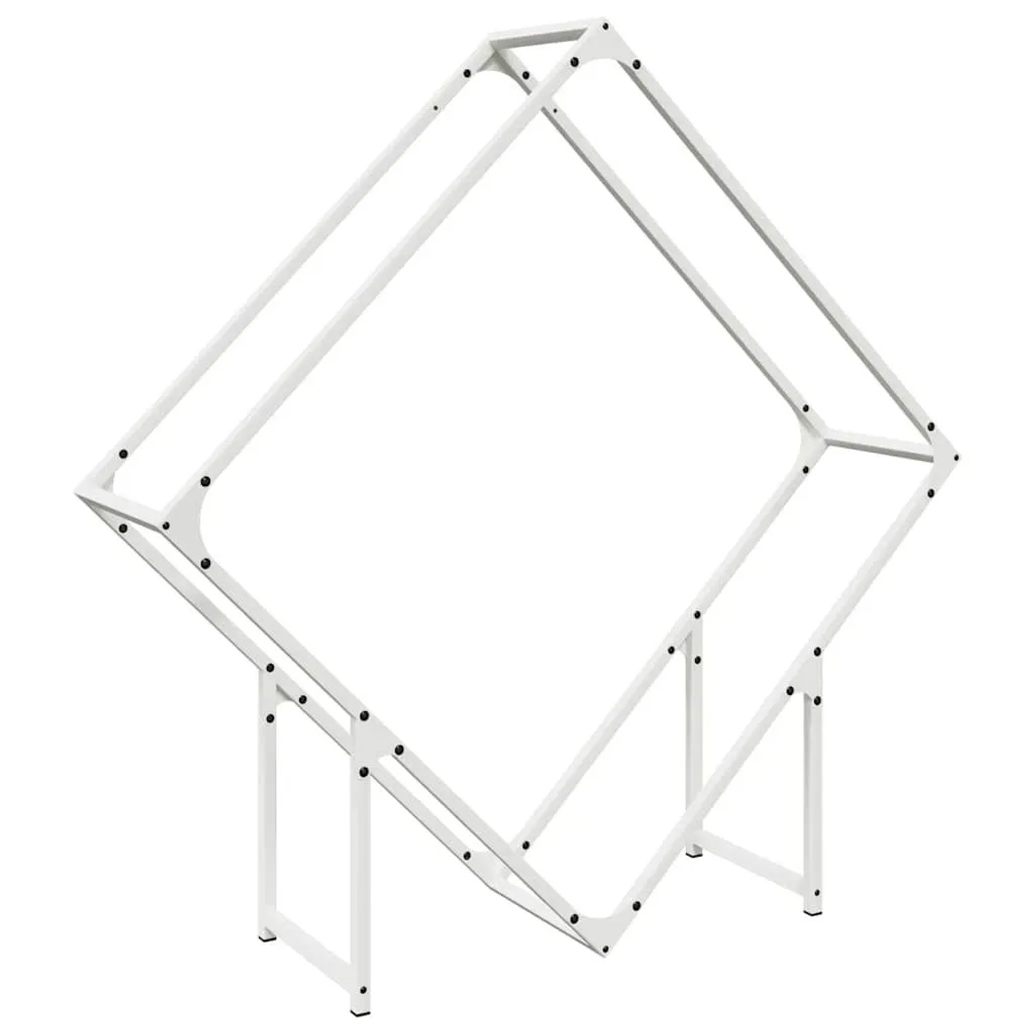 vidaXL Brennholzregal Weiß 100x25x100 cm Kaltgewalzter Stahl 864288
