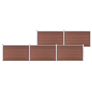 vidaXL Gartenzaun WPC 872x106 cm Braun 3053246