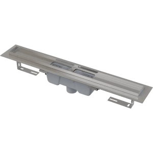 Alcadrain APZ1001 Duschrinne mit Rand 1150 mm, senkrechter Ablauf