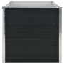 Anthrazitfarbenes vidaXL Hochbeet aus Stahl, 160x80x77 cm, für Garten und Terrasse.