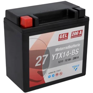 Cartec GEL Batterie YTX14-BS 12 Ah 200 A