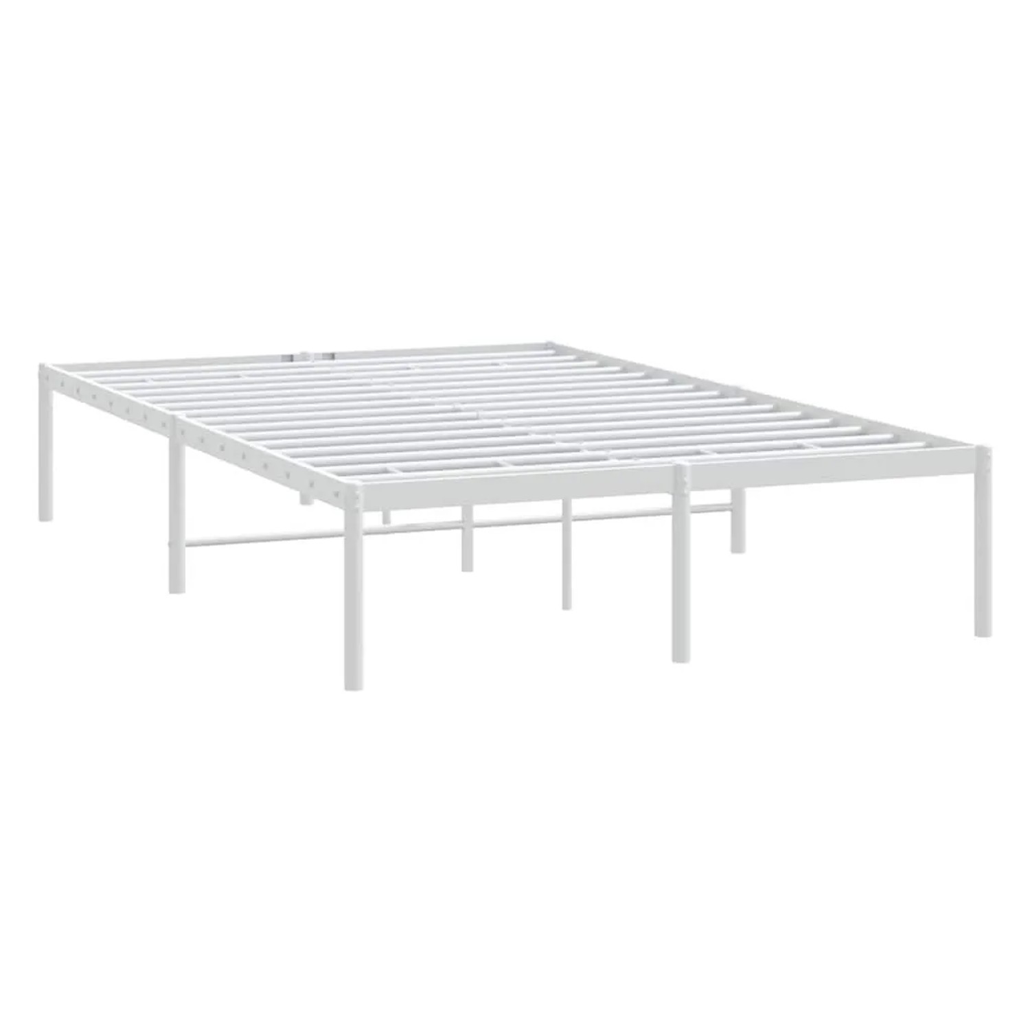 vidaXL Bettgestell Metall Weiß 120x190 cm 350910 günstig online kaufen