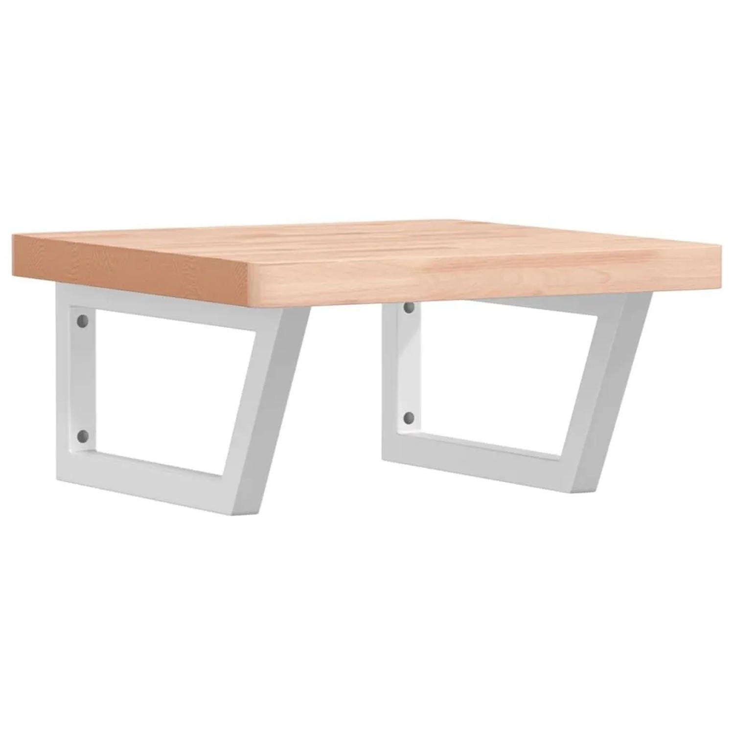 vidaXL Waschbeckenregal Wandmontage Stahl und Massivholz Buche 3302422