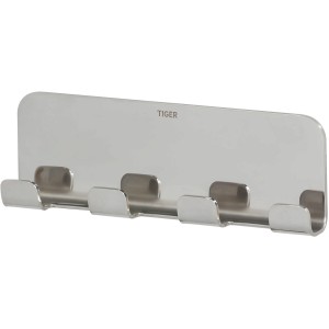 Tiger Hakenleiste Colar aus poliertem Edelstahl mit 4 Haken.