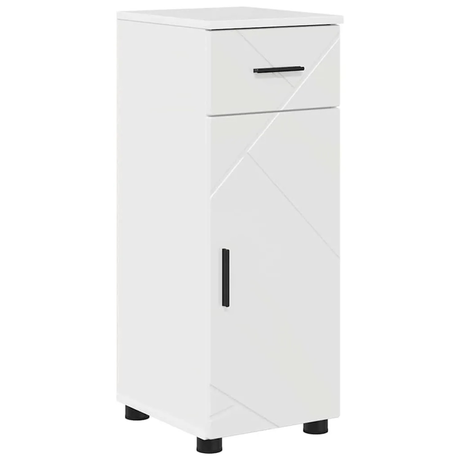 vidaXL Badezimmerschrank mit Schubladen Hochglanz Weiß 30 x 35 x 80 cm 8833 günstig online kaufen