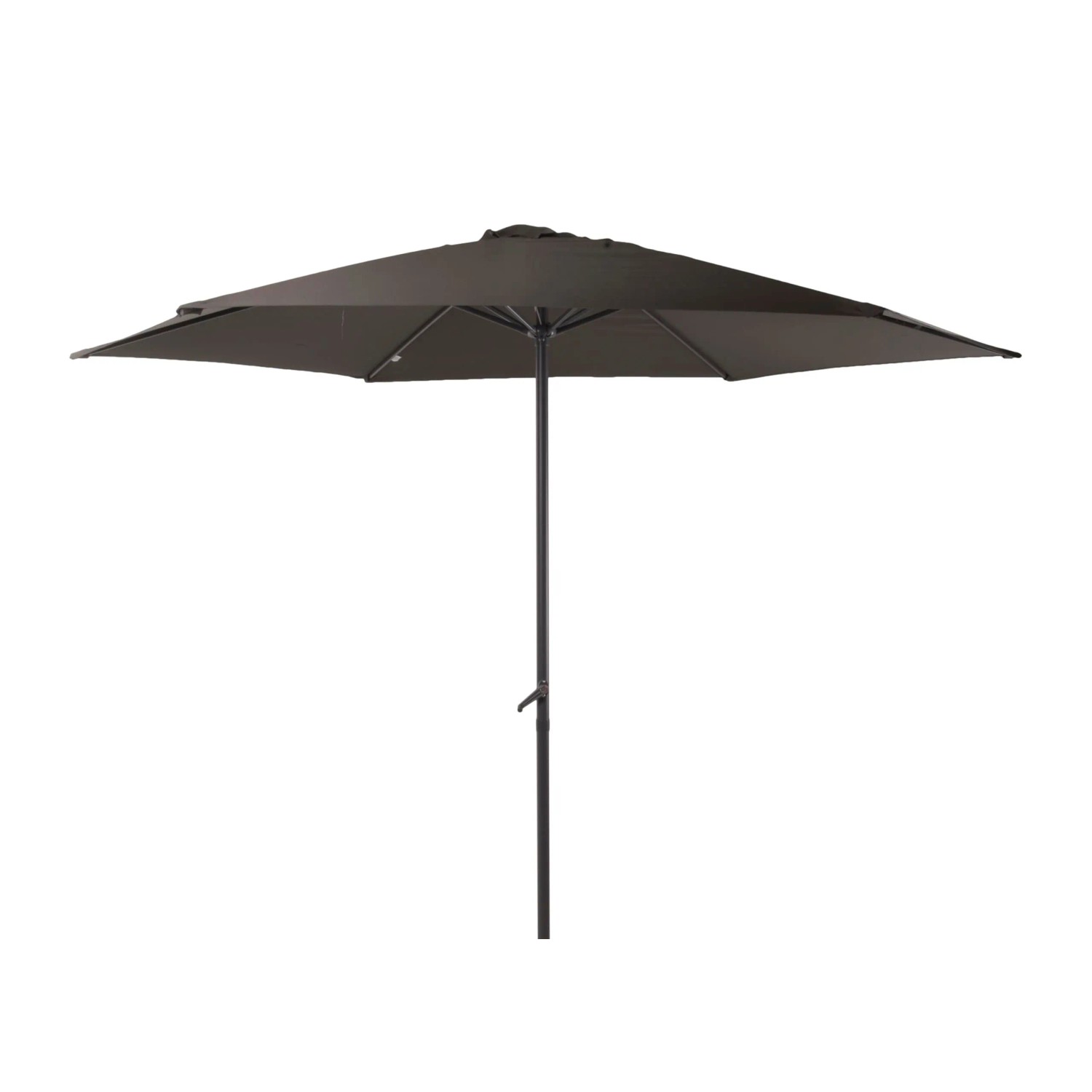 DELUKE Sonnenschirm THOMAS Ø 300cm 6 Streben Anthrazit Polyester Gartenschirm Balkonschirm UV-Schutz