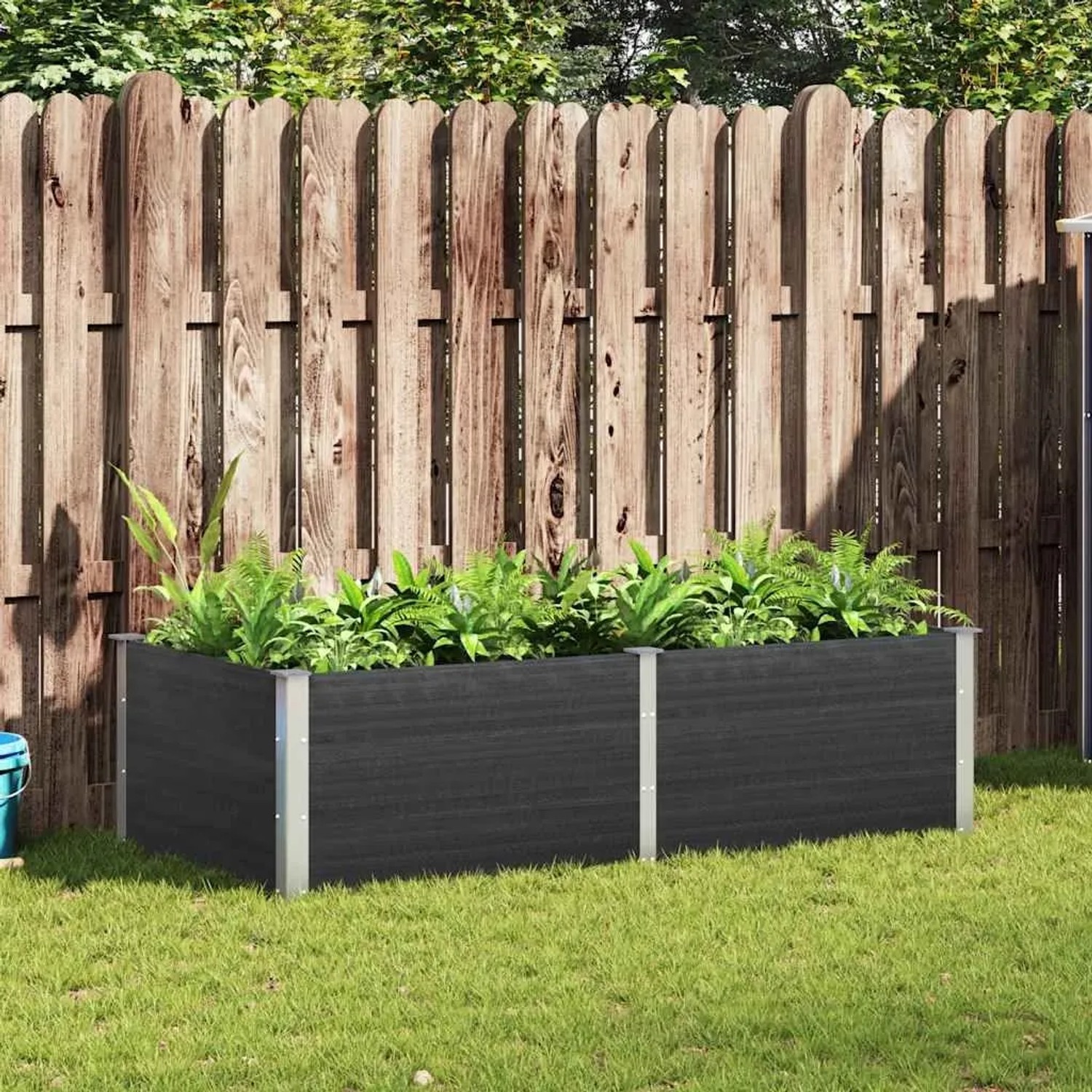 Furnicato Garten-hochbeet 200x100x54 Cm Wpc Grau