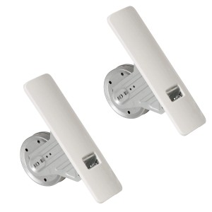 Rollwin 2x Rolladen Gurtwickler Unterputz 165mm bis 185mm Lochabstand Anpassbar Für Mauerkasten Mit Gurtwickler Blende zum Clippen Weiß Ohne Gurt