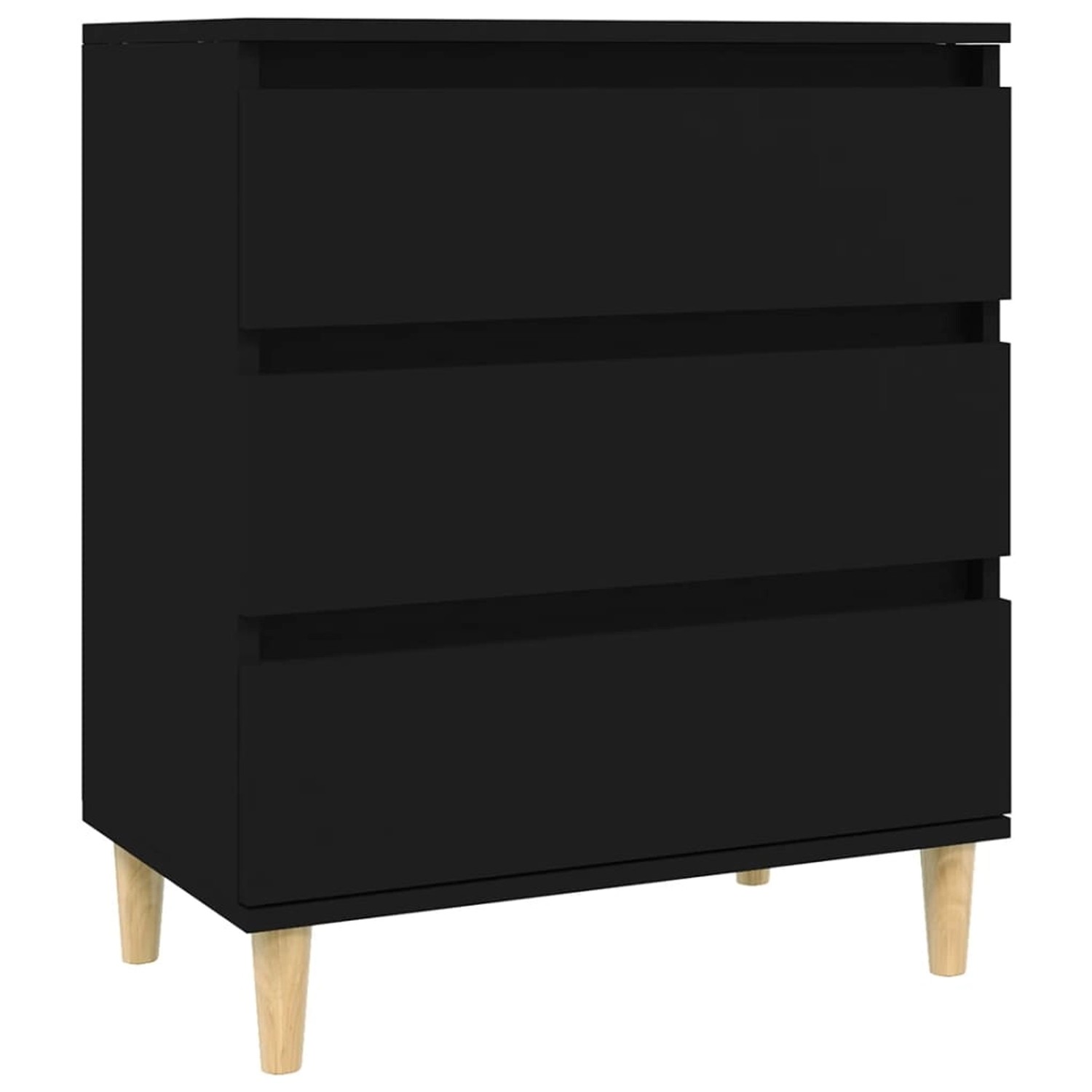 vidaXL Sideboard Schwarz 60x35x70 cm Holzwerkstoff 823041