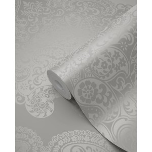 Rolle Origin Wallcoverings Vliestapete mit Ornamenten in Taupe.