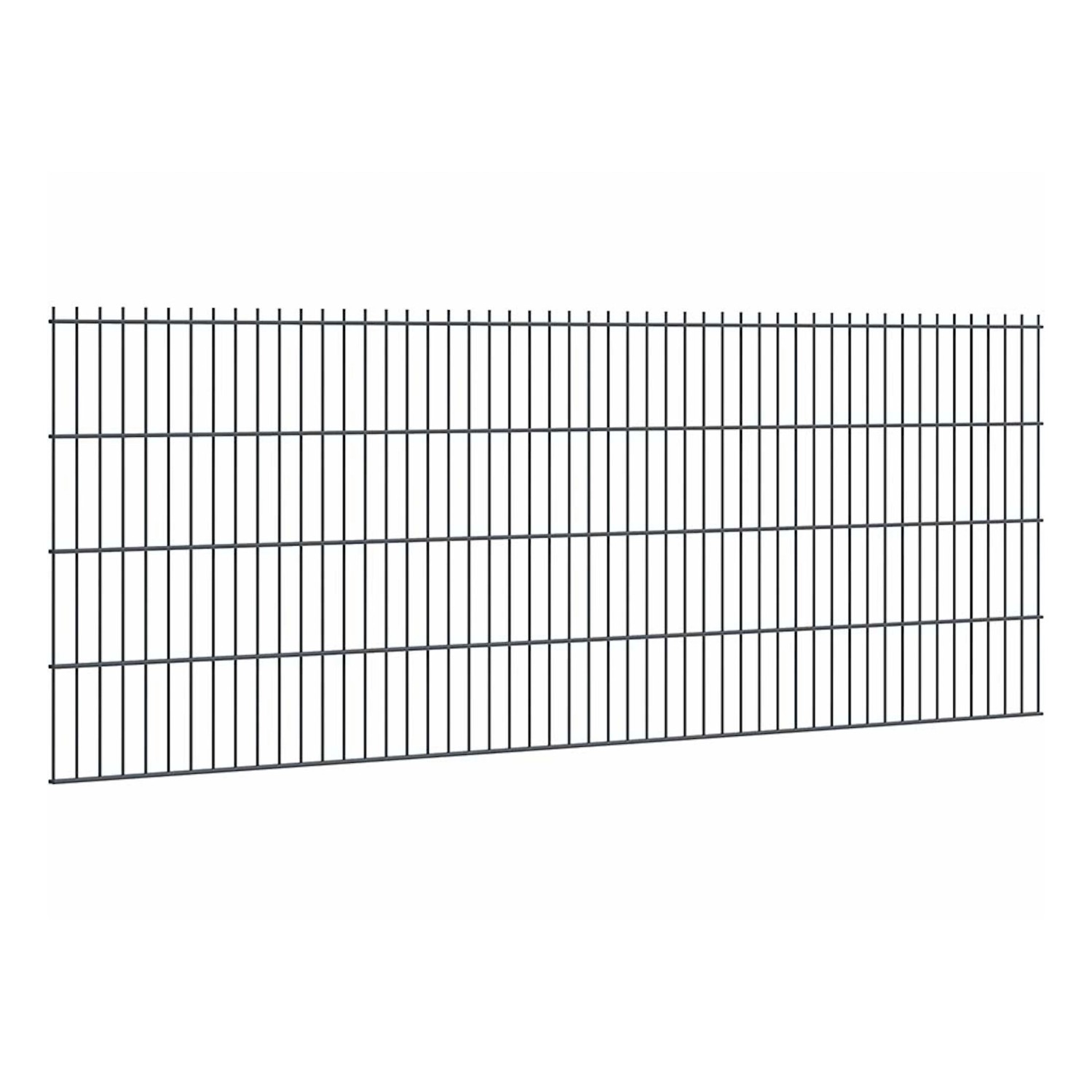 Doppelstabmattenzaun Stärke 8/6/8 Anthrazit 83 x 251 cm günstig online kaufen