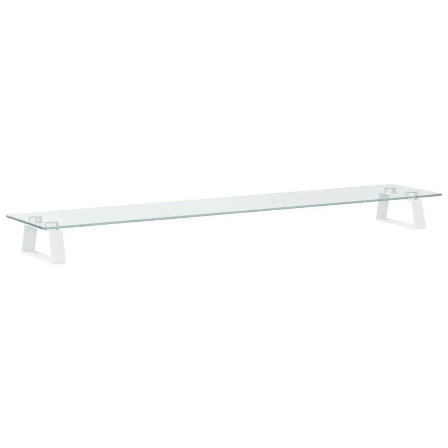 vidaXL Monitorständer Weiß 100x20x8 cm Hartglas und Metall 374218