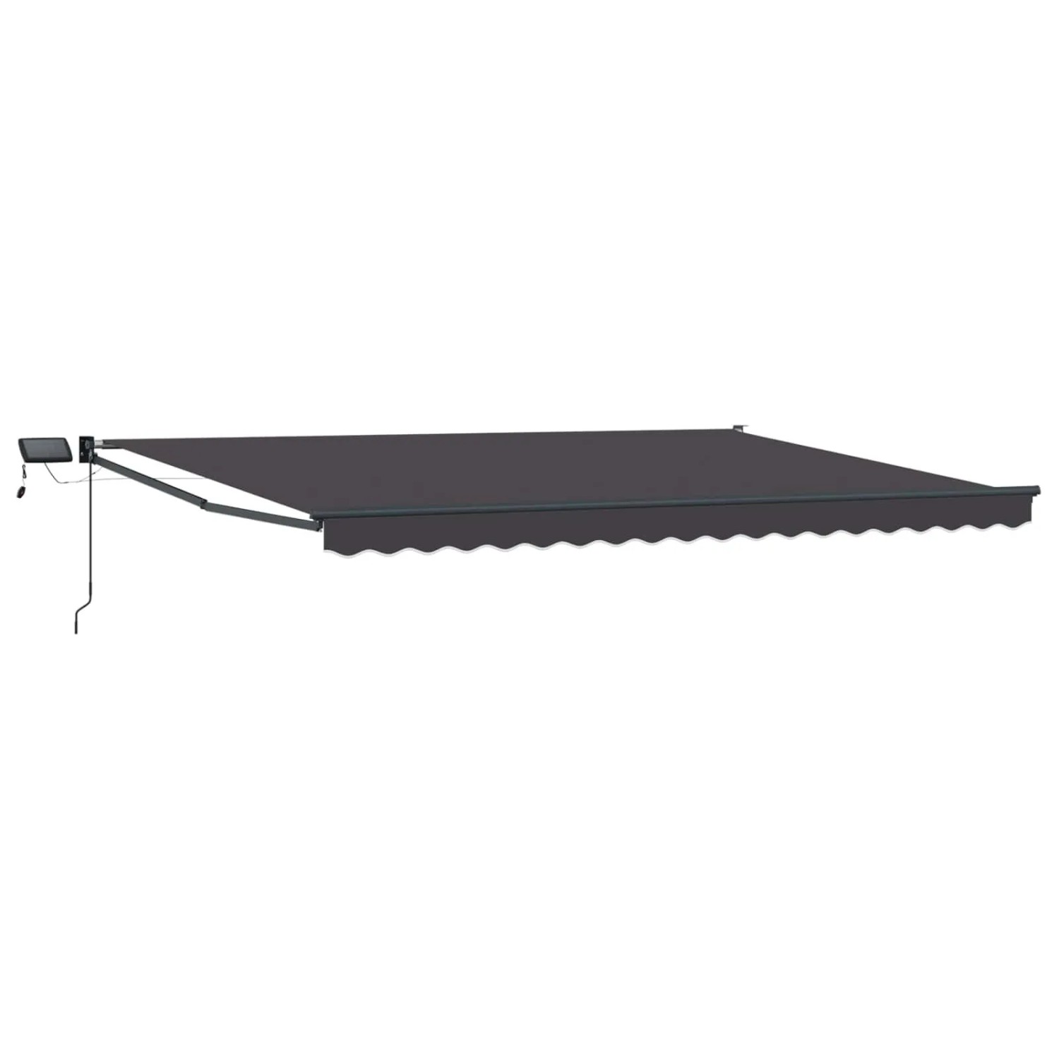 vidaXL Manuelle Gelenkarmmarkise mit LEDs Anthrazit 4 x 3 m 3419458