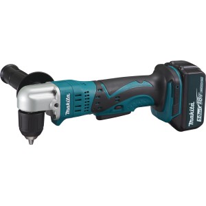 Makita Akku-Winkelbohrmaschine DDA351RTJ mit Akku, Ladegerät und Koffer.