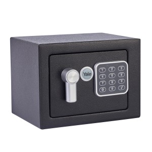Schwarzer Yale Tresor Value Safe XS mit Zahlencode und Schlüssel