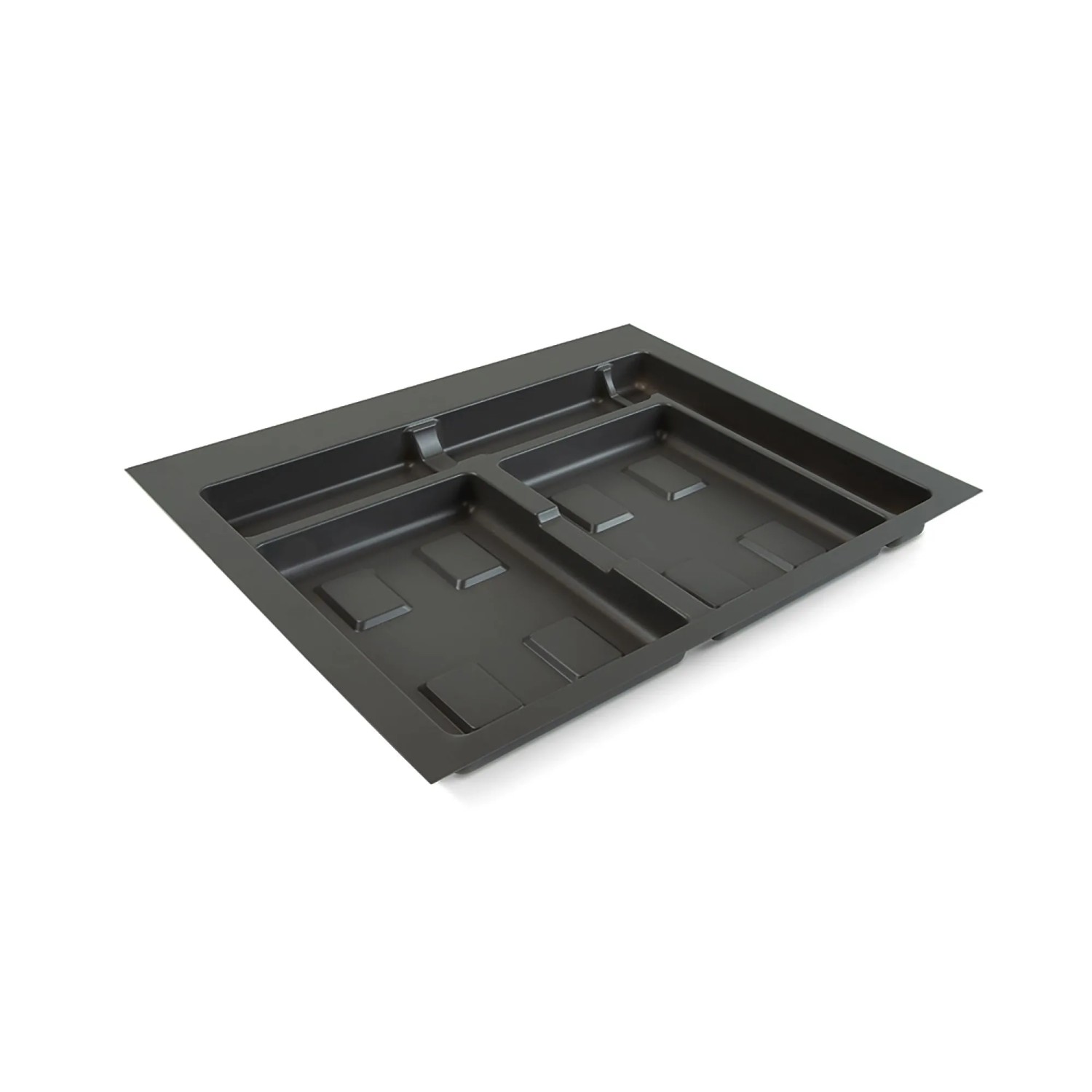 Emuca Klappbares Bügelbrett und Ausziehbares Bügelbrett für Möbel Modell Bügeleisen Alu Aluminium Anthrazitgrau