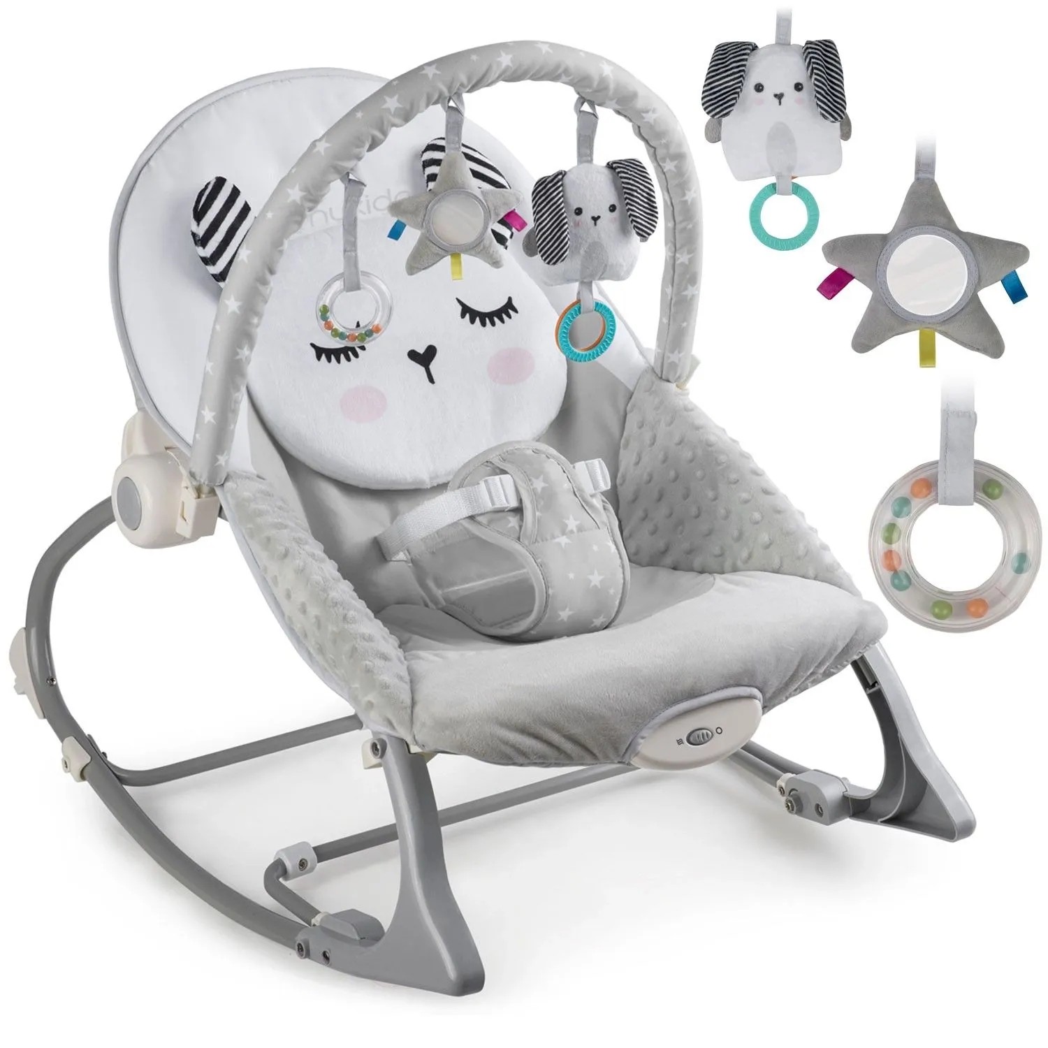 Nukido Wippe Mit Vibrationsfunktion Grau
