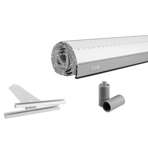 Schellenberg Rollladenpanzer Maxi PVC, 120x100 cm, Weiß, mit Zubehör.