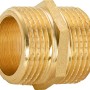 Gewinde-Doppelnippel aus Messing, 26,4 mm (R 3/4) für Trinkwasser- und Heizungsrohrleitungen.