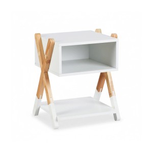 Relaxdays Kindernachttisch MDF Kiefernholz Offenes Fach 42 cm x 34 cm x 30 cm 3,4 kg